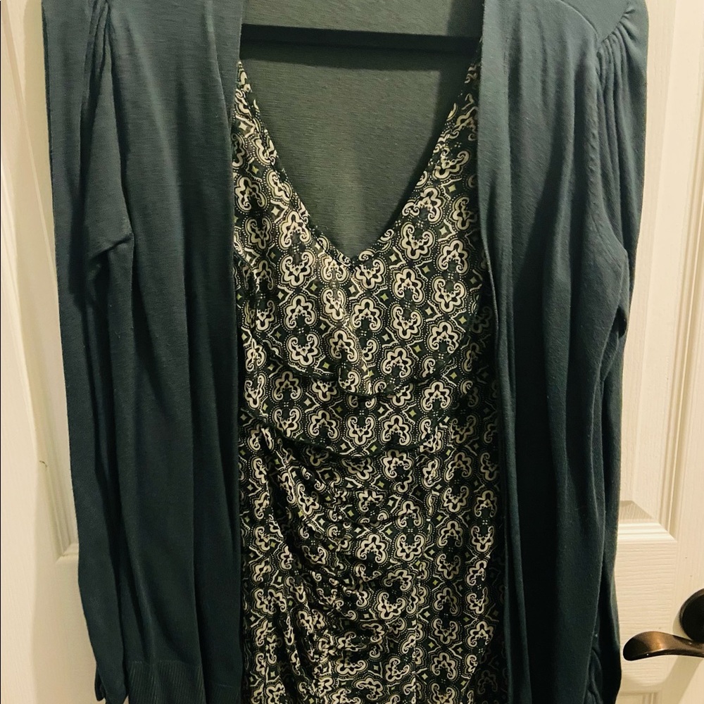 Beautiful green paisley cardigan